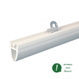 SERIE 851 | PORTE-AFFICHE OVALE - PROFIL PVC BLANC