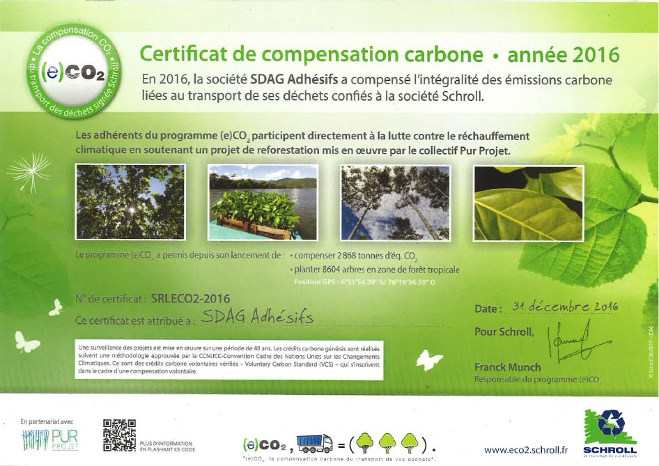 certificat écologique